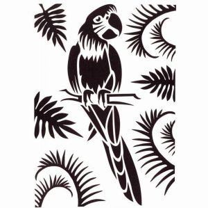 Set of 6 A4 Plastic Stencils, Wild Animal Designs