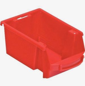 Polypropylene Storage Bin 157x70x101 mm Red