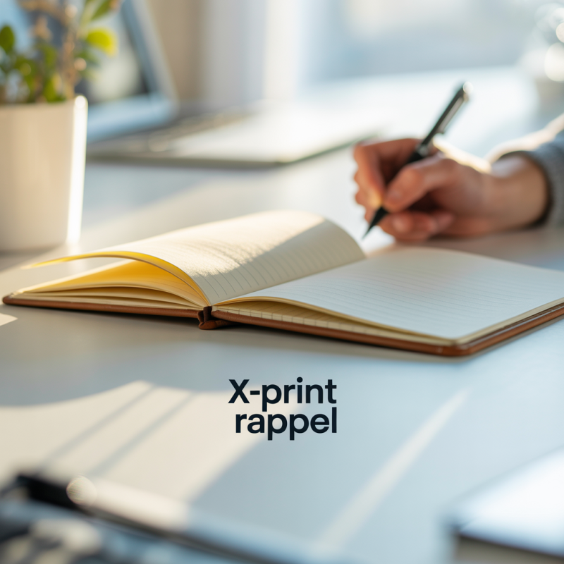 Timbre X-Print automatic red-ink commercial formula stamp "REMINDER" – Image 3