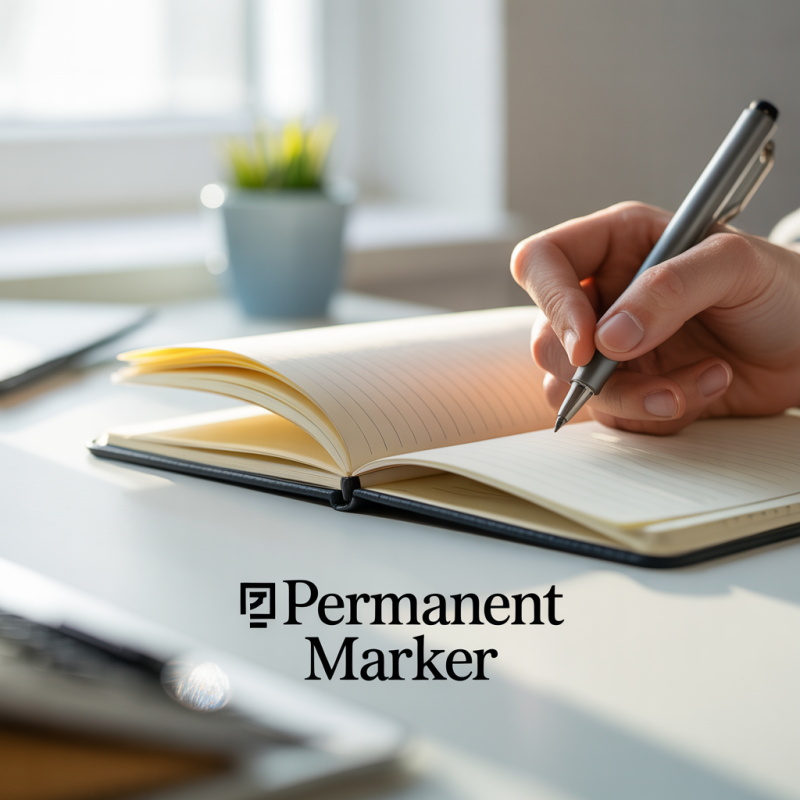 Permanent marker with green bullet tip – Image 2