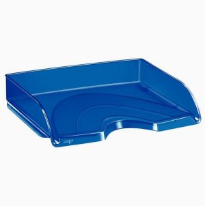 Italian-Style Transparent Blue Letter Tray