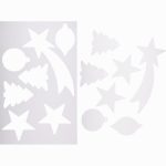 Set of 35 white cardboard Christmas tree ornaments