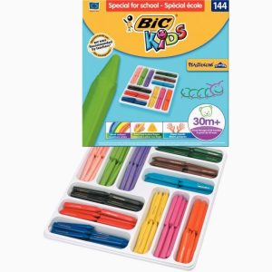 Set of 144 Triangular Plastidecor Crayons