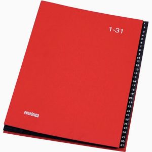 Trieur numérique 31 compartiments coloris rouge