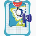 Ardoise effaçable à sec 20 x 28,5 cm Une face unie pour dessiner et une face seyès pour écrire