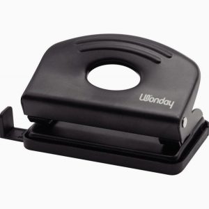 2-Hole Punch with 8 cm Spacing & Guide Ruler, Punches Up to 10 Sheets