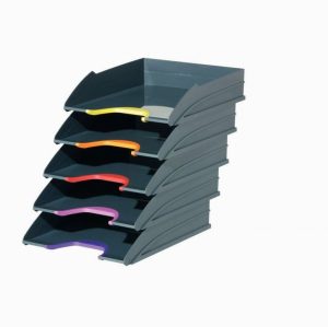 Set of 5 VARICOLOR office paper trays