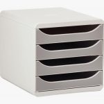 Large Storage Module with 4 A4+ Drawers, Grey/Grey