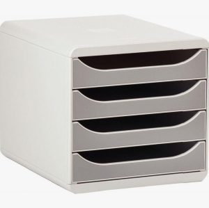 Large Storage Module with 4 A4+ Drawers, Grey/Grey