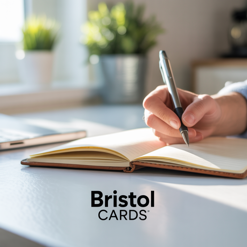 Boîte de 100 fiches bristol non perforées carte forte 205 g uni blanc 21 x 29,7 cm – Image 2
